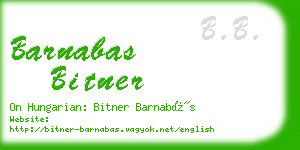 barnabas bitner business card